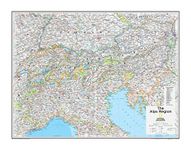 National Geographic: The Alps Region Wall Map - 28 x 22 inches - Paper Rolled