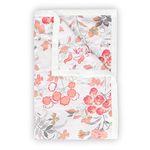 Divine Casa Floret 100% Cotton Single Dohar | 120 GSM | Soft & Lightweight Throw Blanket | Cozy & Breathable Bedding | All-Season Comfort | 210 x 140 CM, Floral Blush