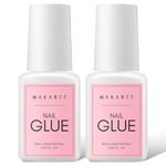 Makartt Super Strong Nail Glue - 14ml Nail Glue for Press On Nails, Nail Tips, Acrylic Nails Tips, Fake Nails Tips, Nail Art DIY Brush On Nail Glue for Salon Home DIY Manicure