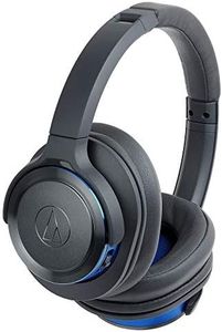 Audio-Technica ATH-WS660BTGBL - Auriculares inalámbricos Bluetooth de graves sólidos con micrófono y control integrados, plomizo/azul