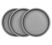 OvenStuff HG368-AZ Nonstick Bakeware 9" Round Cake Pan, Set of 3