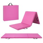 CAP Barbell All Purpose Folding Anti Tear Exercise Training Aerobic Fitness Gym & Gymnastics Balance Mat. 72"L x 24"W x 1.5"Thick. PINK