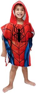 Jay Franco Marvel Avengers Spiderman Hooded Poncho Bath Towel 56cm x 56cm 100% Cotton Kids Changing Robe