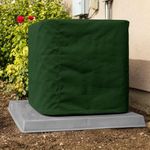 Air Conditioner Cover Heavy Duty Waterproof Durable for Outdoor Elastic Bottom for Secure Fit Year Around Protection (Green, 28x28x32)