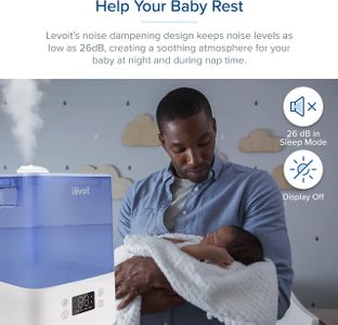 LEVOIT 6L Cool Mist Humidifier – Smart App, Alexa, Quiet Sleep, Blue