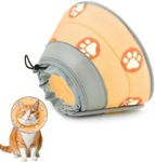 Cat Cone Collar Soft to Stop Licking After Surgery Cat Recovery Collar for Small Large Cats Adjustable Elizabethan Collar