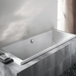 Kohler Evok Bath tub for bathroom | Drop-in Acrylic Bathtub with Lumbar Support | Ergonomically-Crafted for Large Bathrooms | White, 1800mm