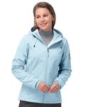 33,000ft Women's Softshell Jacket, Fleece Lined Warm Jacket Light Hooded Windproof Coat for Outdoor Hiking