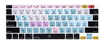 HRH Ultra Thin Pro Tools Shortcut Hotkey Silicone Keyboard Cover Skin for MacBook Air 13 Inch 2020 with Touch ID (MODLE A2179 and A2337 M1 Chip,US Layout) Keyboard Accessories Protector