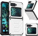 Jarttarn Rugged Armor Case Compatible with Motorola Moto Razr 2022 6.7'' Heavy Duty Shockproof Hybrid TPU PC Protective Cover for Motorola Razr 3 Case (White)