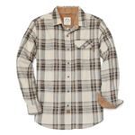 Dubinik® Mens Flannel Shirts Long Sleeve Flannel Shirt for Men Casual Button Down Brushed 100% Cotton Shirt