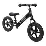 LAVA SPORT Balance Bike - Kids Lightweight Aluminum No Pedal Bike - Adjustable Handlebar and Seat for Toddler - Perfect Training Bike for Boys and Girls with Puncture Proof EVA Tires - Basalt Black