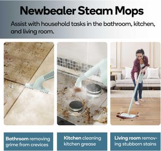 Newbealer Steam Mop and Handheld Cleaner – Multi-Purpose Floor Steamer