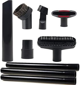 9 Pcs Vacuum Attachments Fit for Shop Vac Accessories 1 1/4" - 3 Pcs Vacuum Extension Wand, 1 1/4 inch (32 mm) & 1 3/8 inch (35 mm) Vacuum Hose Adapter, 1 1/4 inch Vacuum Cleaner Accessories Brush Kit