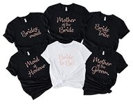 Hen Party T-Shirts Bride to Be Tribe Squad - Custom Personalised Tops Rose Gold