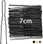 Mbsomnus 7cm Hair Pins for Buns, 50pcs Bobby Pins Black, U Shaped Hair Pins for Women Girls, Hair Grips for Thick Hair, Hair Styling Accessories for Wedding Salon Home Use (Black, 2.76 Inch)