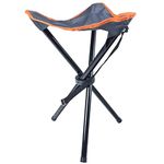 FINE GARDEN Portable Folding Tripod Stool Chair | Ideal for Outdoor Camping, Hunting, Hiking, Picnic | Comfortable Polyester Fabric | Includes Easy Carry Strap