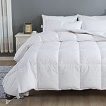 YZTEX Double Size Duvet - 13.5 Tog Luxurious 50% Goose Feather & 50% Down Quilt, Hotel Quality Warm Winter Double Size Bed Duvet, 100% Cotton Shell