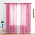 Set of 2 Luxton Pink Sheer Curtains