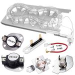 3387747 Dryer Heating Element & 279816 Thermostat Kit & 279973 3392519 Thermal Cut-Off Fuse Kit, Compatible with Kenmore Whirlpool Maytag MEDB835DW4 GEW9250PW0, Replace AP6008281 PS11741416 WP3387747