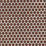 Bedrosians 360 Gloss Penny Round Porcelain Mosaic Tile 12" x 12", Cardinal (10-Pack, 10 SF)