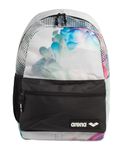 ARENA Team 30 Backpack Unisex Pool Bag for Men and Women, Gym Training Gear Equipment Bag for Swimmers, 30 Liters, White Air Brush