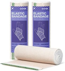 SurviveX High-Performance Elastic Bandage Wrap 6 Inch - Reusable Compression Bandage Wrap for Leg, Ankle, Wrist, Knee - Self Closing Design - 2 Pack