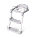 Potty Seat Trainer with Step Ladder, Soft, Cushioned Seat, Adjustable, Collapsible for Storage