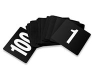 New Star Foodservice 1-100 Double Side Plastic Table Numbers, 4 by 4-Inch, Black