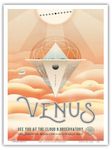 Venus - See You At The Cloud 9 Observatory - NASA Exoplanet Travel Poster - Master Art Print (Unframed) 9in x 12in