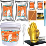 Kwetmo Hand Casting Kit For Couples, Molding Powder For Hand Casting, 3D Couple Casting Kit, Best Gift For Couple, Hand Mould Kit For Couple, Molding Clay, Molding Powder (Couple Kit Full), White