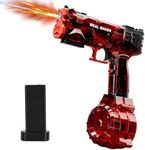 Electric Water Gun with LED Lights and Type-C Charging,Transparent Automatic Squirt Guns High Powered IP67 Waterproof,Up to 26FT Longer Range Water Pistol,for Kids and Adults(Red)