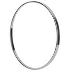 Banjo Hoop,8 Inch Steel Musical Instrument Tension Hoop Nickel-plated for Banjo Guitar Repair Replacement Parts,silver.