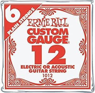 Ernie Ball Nickel Plain Single Guitar String .012 6-Pack