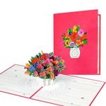 Luerbi Pop Up Flower Greeting Cards meiyu-chahua