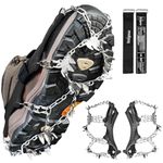 Unigear Crampons for Hiking Boots, Ice Snow Grips Snow Spikes Ice Cleats Traction With Anti Slip 24 Shoes Spikes for Walking,Jogging, Climbing and Hiking