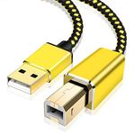 Printer Cable 5M,USB Printer Cord 2.0 Type A Male to B Male Cable Scanner Cord High Speed Compatible with HP, Canon, Dell, Lexmark, Xerox and More? (5M-15FT)