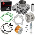 Cylinder Top End Kit Piston Ring Compatible with Honda 1998-2004 Foreman 450 TRX450 TRX450S TRX450ES TRX450FE TRX450FM 4x4 12100-HN0-A00