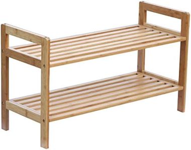 Oceanstar SR1309 2-Tier Bamboo Stackable Shoe Rack