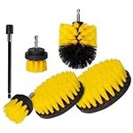 6pcs Drill Brush Attachment Set -Drill Brush Cleaning Brushes Set Power Scrubber Brush for Cleaning with Extend Attachment Drilling Brushes for Grout, Floor, Tub, Tile, Shower,Kitchen