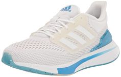 adidas Men's EQ21 Run, White/White/Pulse Blue, 8.5