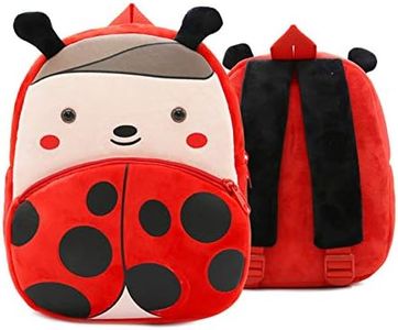 KISSOURBABY Zoo Toddler Kids Backpacks Cute Plush Animal for Girls Boys, Ladybug, One Size, Traveling