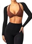 Navneet Bolero for Women Shrug Long Sleeve Going Out Workout Basic Crop Tops Summer Outerwear Black XS