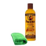 Feed N Wax Wood Polish and Conditioner by Howard Furniture Feed BeesWax, Carnauba Wax and Orange Oil In One 473ml Bundle with Professional Microfibre Cloth (2 items)