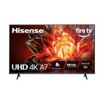 Hisense 50" Class A7 Series 4K UHD Smart Fire TV (50A7NF) - Wide Color Gamut, HDR10+, Dolby Vision, Dolby Atmos, AI Sports Mode, Game Mode, ALLM, Alexa Built in with Voice Remote, Streaming TV, Black