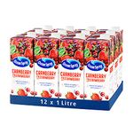 Ocean Spray Cranberry and Strawberry Juice Drink, 1L Carton (12-Pack)