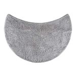 fluffy® Bath Mat for round Showers, made of Microfibre, with Non-Slip Bottom (Crescent | Shower Radius 55 cm, Grey)