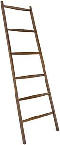 Navaris Échelle Porte-Serviette - Étagère Murale 170 x 56 x 3 cm pour Salle de Bain - Meuble de Rangement en Bois - Linge Serviettes - 6 Barreaux