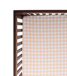 abracadabra Cotton Fitted Crib Sheet for Newborns & Infants (70 cm x 140 cm, Orange Check)