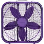 Lasko Cool Colors 20 Box Fan Durable Metal Frame Purple by Lasko